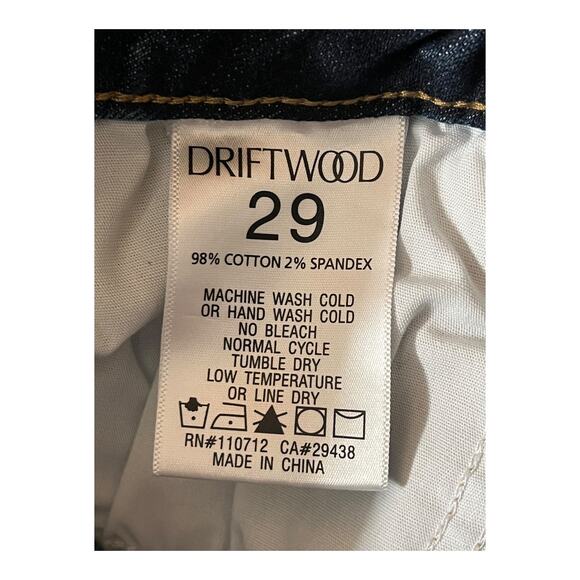 Driftwood Jeans Jackie High rise bluebell fleur size 29x28 - Picture 6 of 6